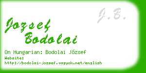 jozsef bodolai business card