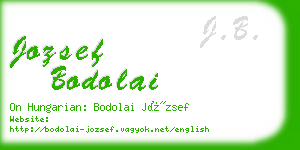 jozsef bodolai business card